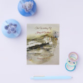 Modern Abstract najaar waterverf huwelijk Flyer (Enkel)