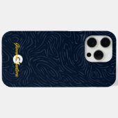 Modern Abstract Navy Pattern Monogram Case-Mate iPhone Case (Achterkant (horizontaal))