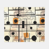 Modern abstract ontwerp, dynamische lijnen Sierkus Fleece Deken (Voorkant (Horizontaal))
