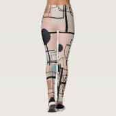 Modern abstract ontwerp, dynamische lijnen Sierkus Leggings (Achterkant)