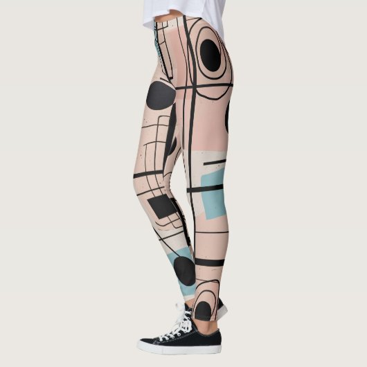 Modern abstract ontwerp, dynamische lijnen Sierkus Leggings (Links)