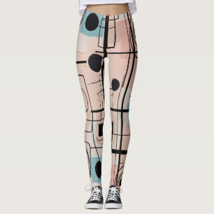 Modern abstract ontwerp, dynamische lijnen Sierkus Leggings