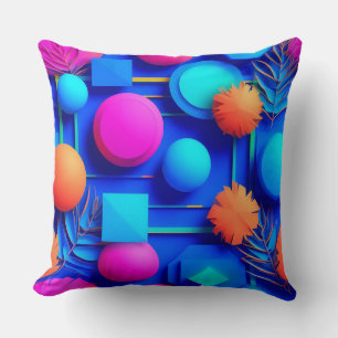 Modern Abstract Ontwerp Met Levendige Kleuren Kussen