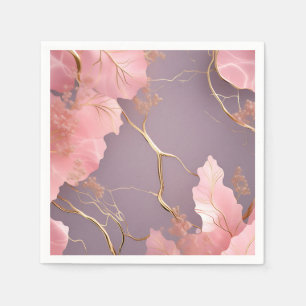 Modern Abstract op roze marmer Servet