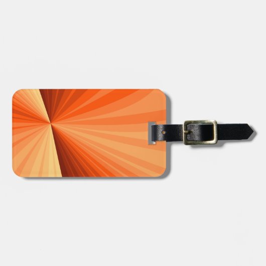 Modern Abstract Oranje Rood Vanilla Grafisch Fract Bagagelabel (Voorkant horizontaal)