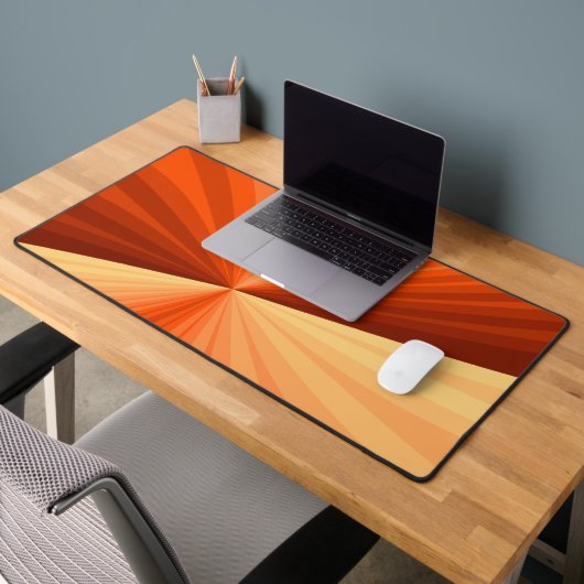 Modern Abstract Oranje Rood Vanilla Grafisch Fract Bureaumat (Kantoor 2)