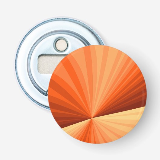 Modern Abstract Oranje Rood Vanilla Grafisch Fract Button Flesopener (Voorkant)