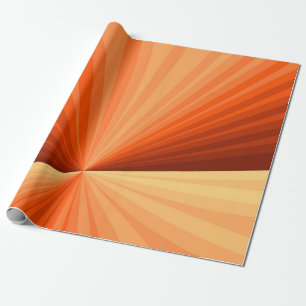 Modern Abstract Oranje Rood Vanilla Grafisch Fract Cadeaupapier