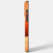 Modern Abstract Oranje Rood Vanilla Grafisch Fract Case-Mate iPhone Case (Achterkant / Links)