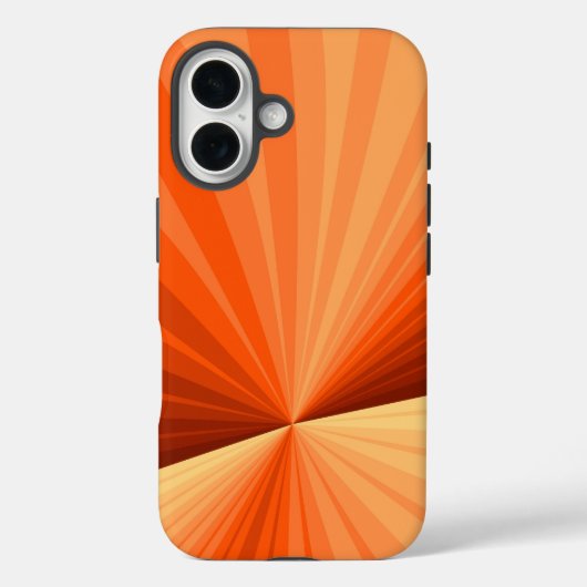 Modern Abstract Oranje Rood Vanilla Grafisch Fract Case-Mate iPhone Case (Achterkant)
