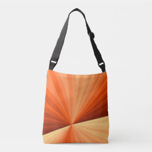 Modern Abstract Oranje Rood Vanilla Grafisch Fract Crossbody Tas