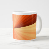 Modern Abstract Oranje Rood Vanilla Grafisch Fract Extra Grote Beker (Voorkant rechts)