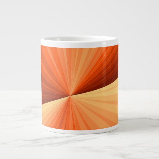 Modern Abstract Oranje Rood Vanilla Grafisch Fract Extra Grote Beker (Voorkant)