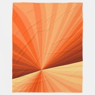Modern Abstract Oranje Rood Vanilla Grafisch Fract Fleece Deken