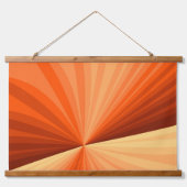 Modern Abstract Oranje Rood Vanilla Grafisch Fract Hangend Wandkleed (Voorkant)