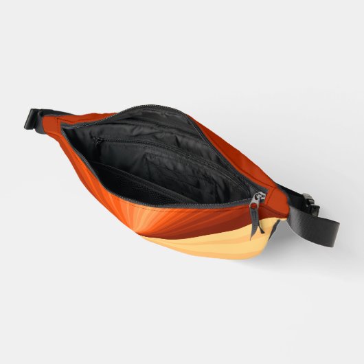 Modern Abstract Oranje Rood Vanilla Grafisch Fract Heuptasje (Open)