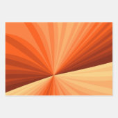 Modern Abstract Oranje Rood Vanilla Grafisch Fract Inpakpapier Vel (Voorkant)