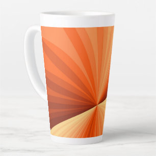 Modern Abstract Oranje Rood Vanilla Grafisch Fract Latte Mok