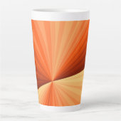 Modern Abstract Oranje Rood Vanilla Grafisch Fract Latte Mok (Voorkant)
