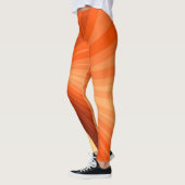 Modern Abstract Oranje Rood Vanilla Grafisch Fract Leggings (Links)