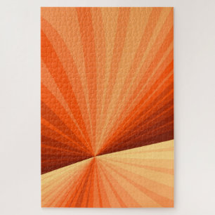 Modern Abstract Oranje Rood Vanilla Grafisch Fract Legpuzzel