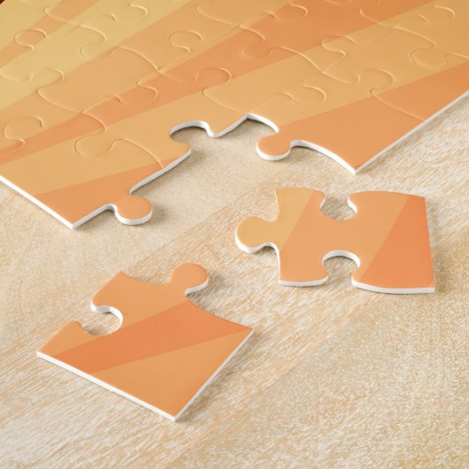 Modern Abstract Oranje Rood Vanilla Grafisch Fract Legpuzzel (Zijkant)