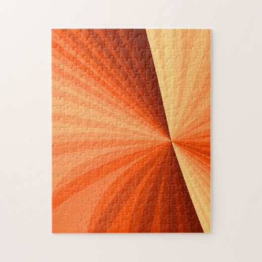 Modern Abstract Oranje Rood Vanilla Grafisch Fract Legpuzzel (Verticaal)