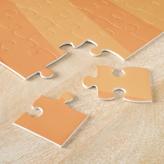 Modern Abstract Oranje Rood Vanilla Grafisch Fract Legpuzzel (Zijkant)