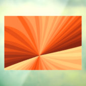 Modern Abstract Oranje Rood Vanilla Grafisch Fract Raamsticker (Vel 3)