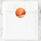 Modern Abstract Oranje Rood Vanilla Grafisch Fract Ronde Sticker (Tas)