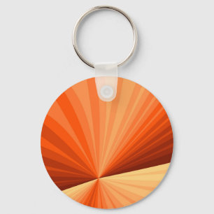 Modern Abstract Oranje Rood Vanilla Grafisch Fract Sleutelhanger