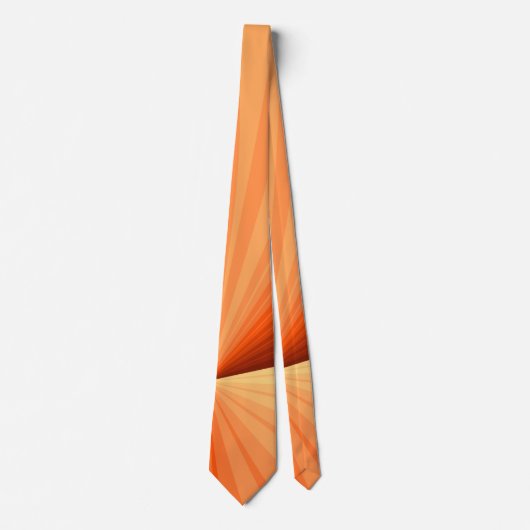 Modern Abstract Oranje Rood Vanilla Grafisch Fract Stropdas (Voorkant)