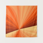 Modern Abstract Oranje Rood Vanilla Grafisch Fract Wandkleed (Voorkant (horizontaal))