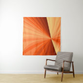 Modern Abstract Oranje Rood Vanilla Grafisch Fract Wandkleed (In situ)