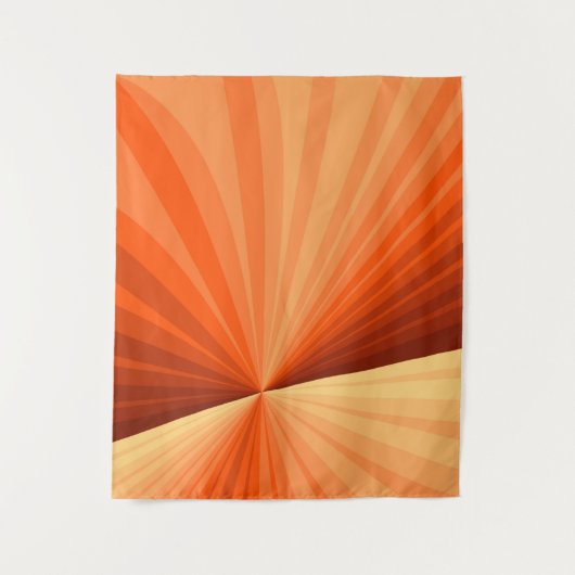 Modern Abstract Oranje Rood Vanilla Grafisch Fract Wandkleed (Voorkant)