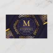 Modern Abstract Paars goud Visitekaartje (Voorkant)