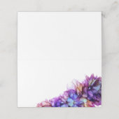 Modern Abstract Paars Haze Alcohol Ink Wedding (Buitenkant ongevouwen)