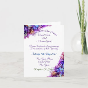 Modern Abstract Paars Haze Alcohol Ink Wedding