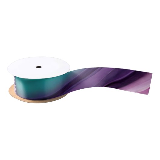 Modern Abstract-Paarse en Blauwgroen- Lint (Spoel)
