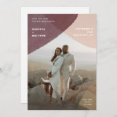 Modern Abstract pastel foto-overlay bruiloft Save The Date (Voorkant / Achterkant)