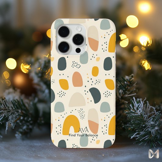 Modern Abstract pastel - Minimalistisch biologisch Case-Mate iPhone Case