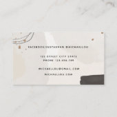 Modern Abstract Pastel NeutralTrendy Visitekaartje (Achterkant)