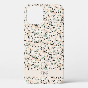 Modern Abstract pastel Terrazzo Pattern iPhone 12 Hoesje