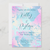 Modern Abstract Pastel Wedding Invitation (Devant)