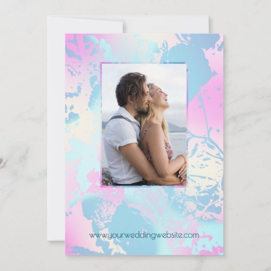 Modern Abstract Pastel Wedding Invitation (Dos)