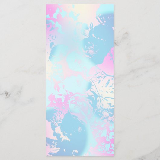 Modern Abstract Pastel Wedding Menu (Achterkant)