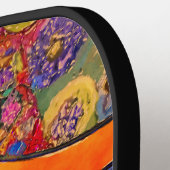 Modern Abstract Patchwork Patroon Monogram Pickleball Paddle (Links Detail)