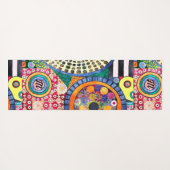 Modern Abstract Patchwork Patroon Monogram Yogamat (Achterkant (horizontaal))