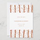 Modern Abstract Patroon Graphic Rust Terracotta Save The Date (Voorkant)