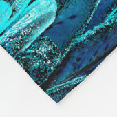 Modern abstract patroon in smaragd en blauwe tinte fleece deken (Hoek)